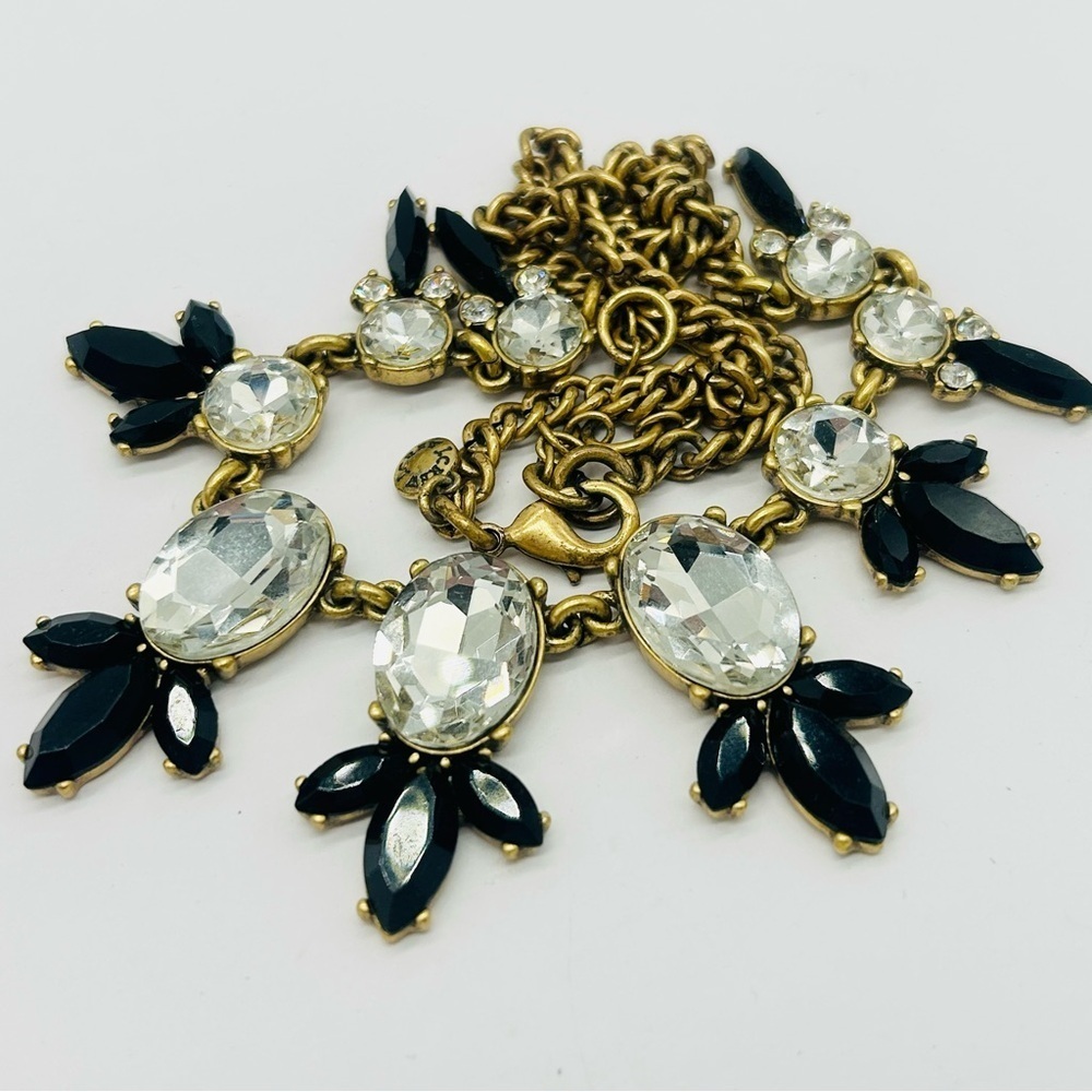 J. Crew Black Jeweled Necklace